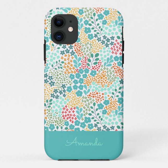 Farbenfrohe botanische Fall-Mate iPhone Fall Case-Mate iPhone Hülle (Rückseite)