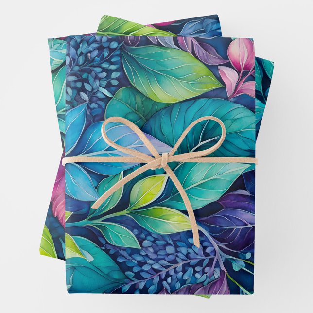 Farbenfrohe Botanische Kunstbekleidung Geschenkpapier Set (Von Creator hochgeladen)