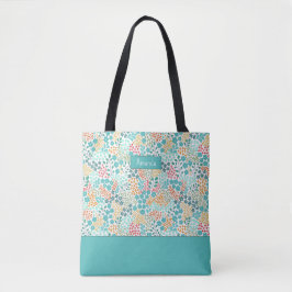 Farbenfrohe Botanische Tote Tasche