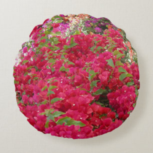 Farbenfrohe Bougainvillea Blume Rundpilz Rundes Kissen