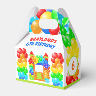 Farbenfrohe Bounce House Geburtstag Geschenkschachtel