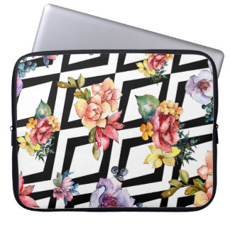 Farbenfrohe Bouquet-Blume. Floral botanisch Laptopschutzhülle