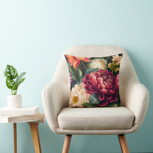 Farbenfrohe Bouquet mit herrlichen Blume Kissen