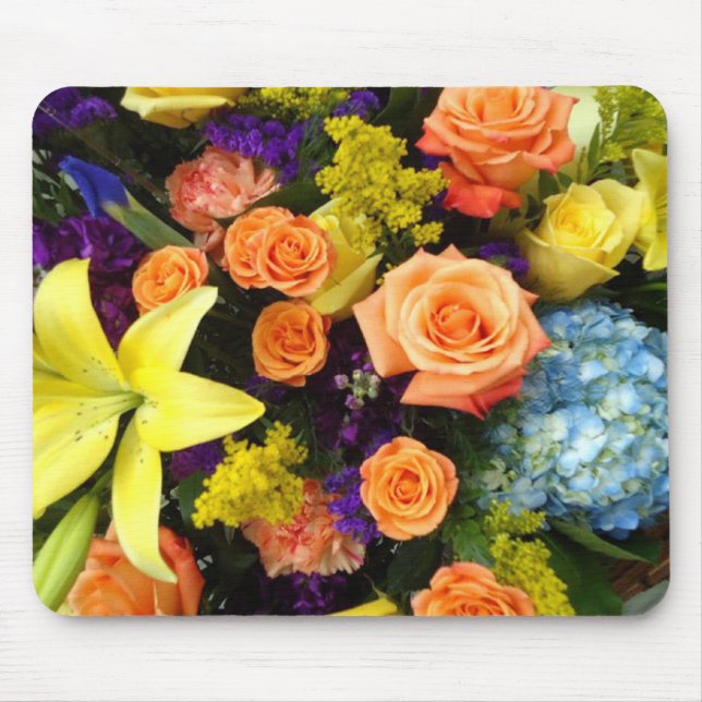farbenfrohe Bouquet Mousepad (Vorne)