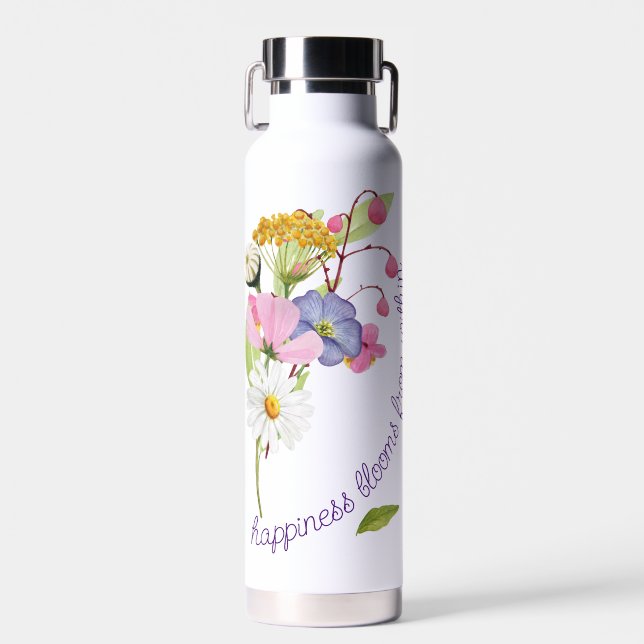 Farbenfrohe Bouquet Wasserflasche Trinkflasche (Vorne)