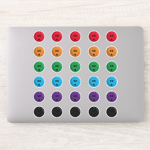 Farbenfrohe Bowling Balls-Aufkleber Aufkleber