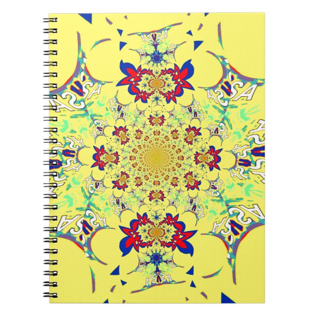 Farbenfrohe braune Damaskus Design Art Print Notizblock (Vorderseite)