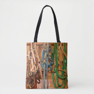 Farbenfrohe Bridlespferde,Tack,Tiere,Stall,blau,Br Tasche