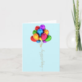Farbenfrohe Bright Balloons | Happy Birthday Scrip Karte