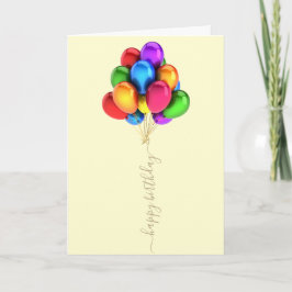 Farbenfrohe Bright Balloons | Happy Birthday Scrip Karte