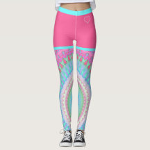 Farbenfrohe Bright Hippie Circle Pattern Pink Blau