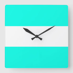Farbenfrohe Bright Wide Aqua Weißer Wasserpark Cal Quadratische Wanduhr