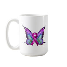 Farbenfrohe Brustkrebserkrankung Schmetterling