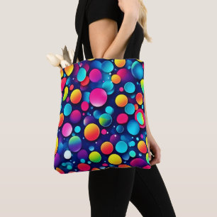 Farbenfrohe Bubble-Symphonie Tasche