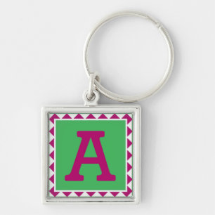 Farbenfrohe Buchstaben "A" - Schlüsselanhänger
