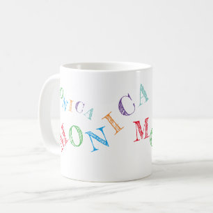 farbenfrohe Buchstaben Ihres Namens cool & lustig Kaffeetasse