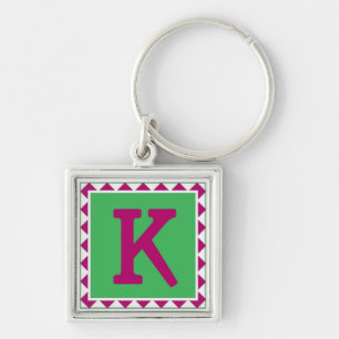 Farbenfrohe Buchstaben "K" - Schlüsselanhänger