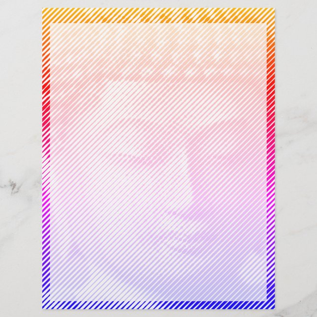 Farbenfrohe Buddha-Statue aus Linien Briefbogen (Vorderseite)