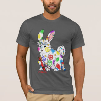 Farbenfrohe Bunny ABC Men-T - Shirt