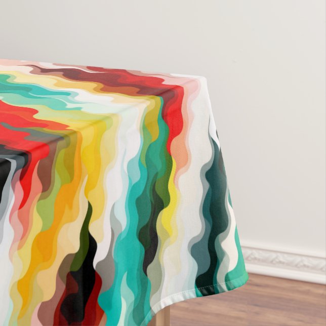 Farbenfrohe, bunt Abstrakte Muster Tischdecke (Beispiel)
