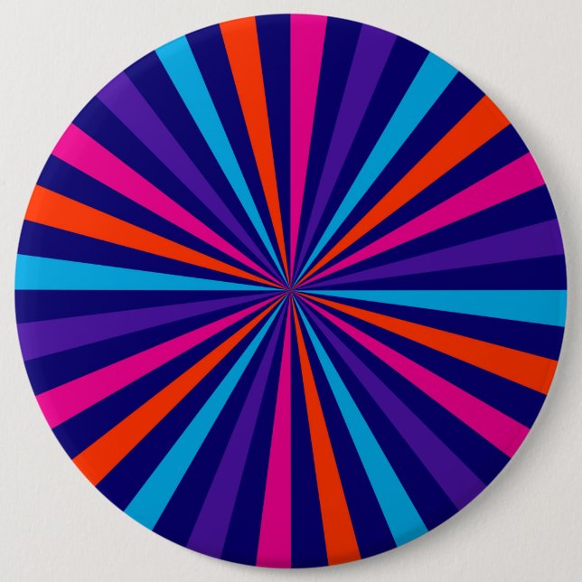 Farbenfrohe Burst Spinning Wheel Design Button (Vorderseite)