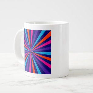 Farbenfrohe Burst Spinning Wheel Design Jumbo-Tasse