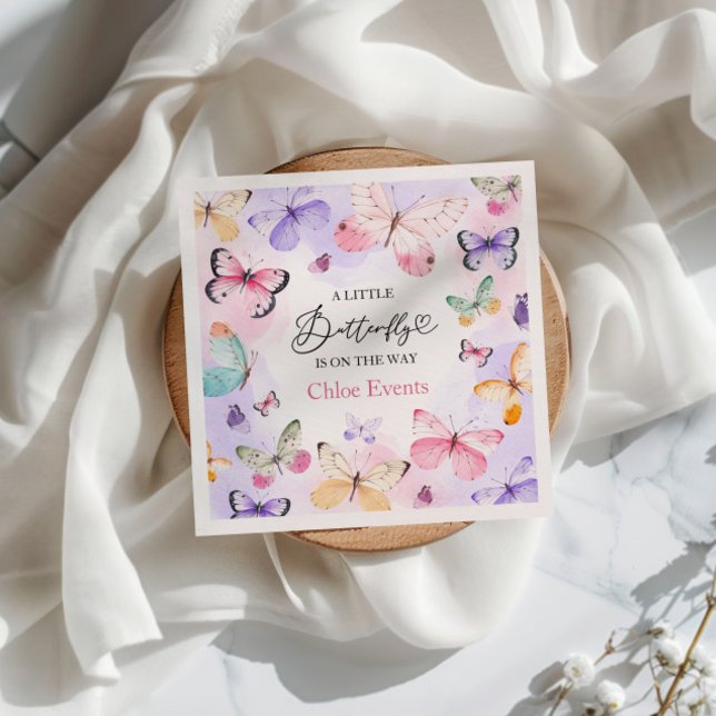 Farbenfrohe Butterflies Babydusche Serviette (Von Creator hochgeladen)
