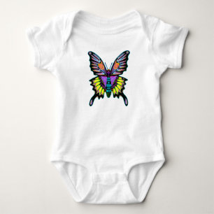 Farbenfrohe Butterfly Baby Strampler