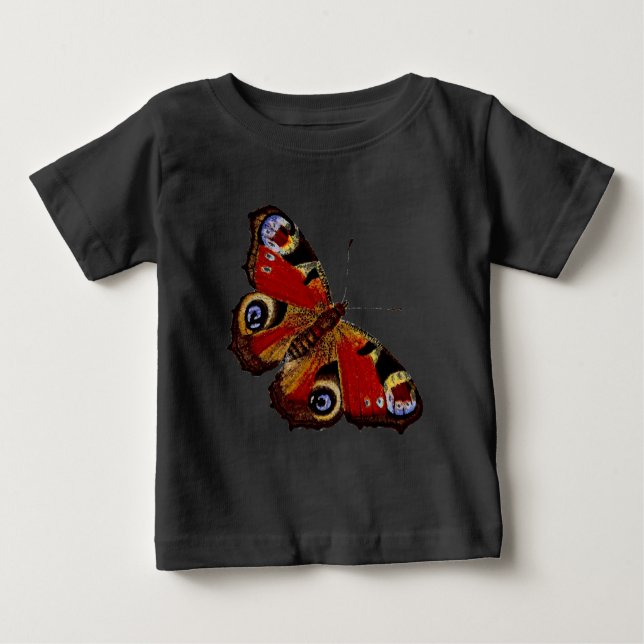 Farbenfrohe Butterfly Baby T-shirt (Vorderseite)