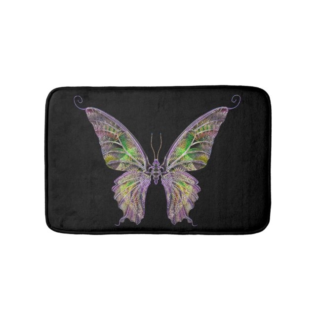 Farbenfrohe Butterfly-Badematte Badematte (Vorderseite)