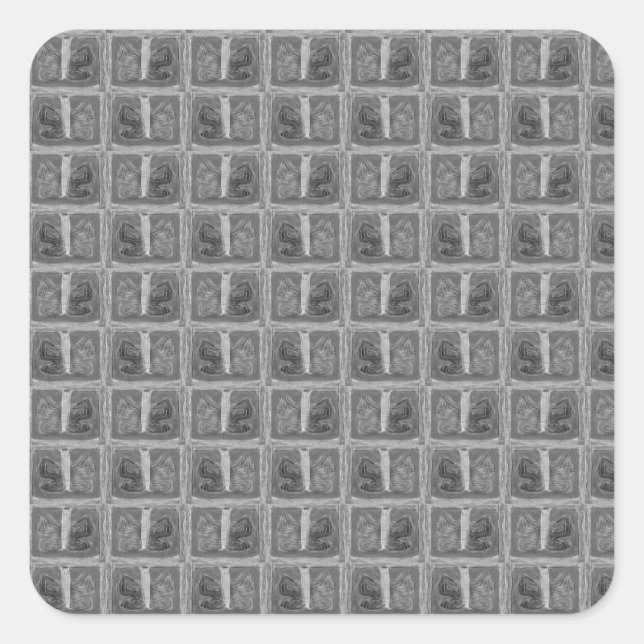 Farbenfrohe Butterfly | Filter | Basic | Quadratischer Aufkleber (Vorderseite)