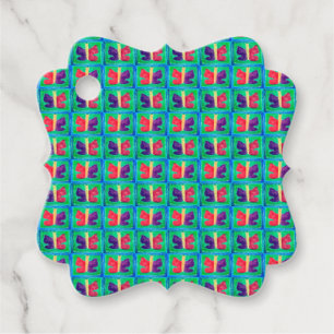 Farbenfrohe Butterfly Filter Grundlegende Geschenkanhänger