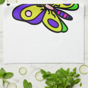 Farbenfrohe Butterfly Geschirrtuch