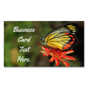 Farbenfrohe Butterfly Magnetische Visitenkarte