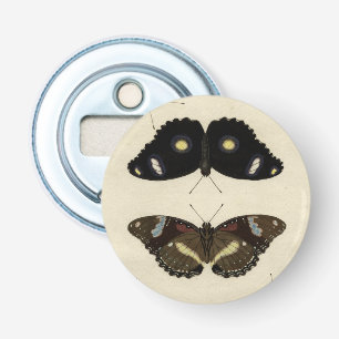 Farbenfrohe Butterfly-Medley auf Creme Background Flaschenöffner