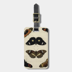 Farbenfrohe Butterfly-Medley auf Creme Background Gepäckanhänger