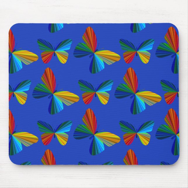 Farbenfrohe Butterfly Mouse Pad Mousepad (Vorne)