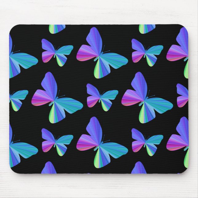 Farbenfrohe Butterfly Mouse Pad Mousepad (Vorne)