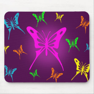 Farbenfrohe Butterfly Mousepad