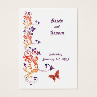 Farbenfrohe Butterfly Save the Date für Hochzeiten