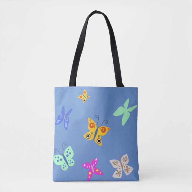 Farbenfrohe Butterfly Tasche (Vorderseite)