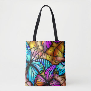 Farbenfrohe Butterfly Tasche