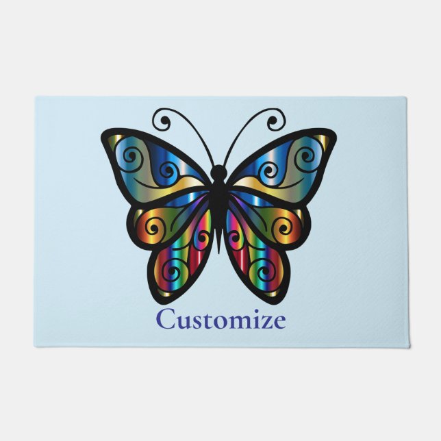 Farbenfrohe Butterfly Thunder_Cove Fußmatte (Vorderseite)
