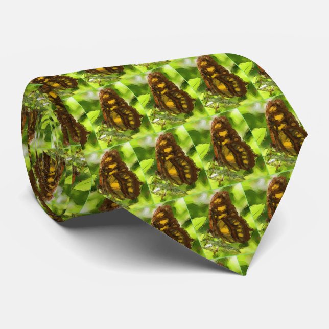 Farbenfrohe Butterfly Wasserfarben Sketch Natur Krawatte (Gerollt)