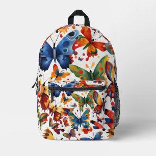 Farbenfrohe Butterfly zeichnend Bedruckter Rucksack