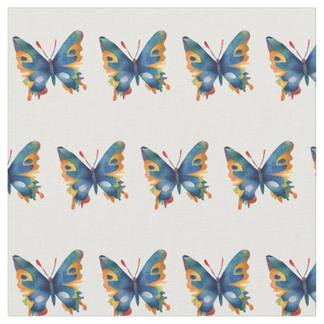 Farbenfrohe Butterfly zeichnend Stoff (Nahaufnahme)