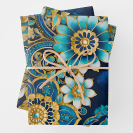 Farbenfrohe byzantinische Kunstschmiedetafeln Geschenkpapier Set