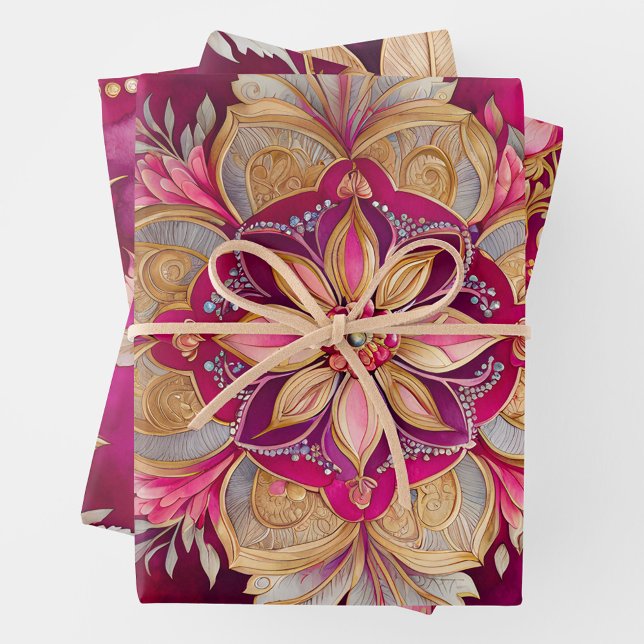 Farbenfrohe byzantinische Kunstschmiedetafeln Geschenkpapier Set (Von Creator hochgeladen)