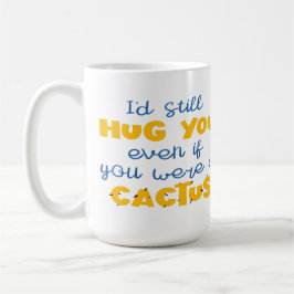Farbenfrohe Cactus hugs lustige romantische Valent Kaffeetasse