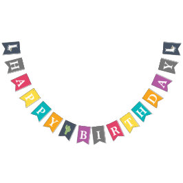 Farbenfrohe Cactus Llama Fun Geburtstagsparty Wimpelkette